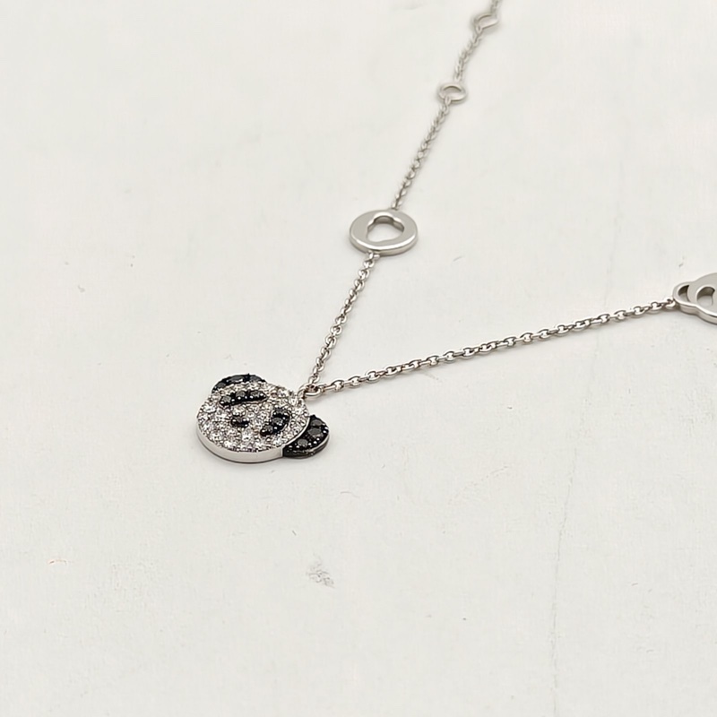 Qeelin 18K白金鑽石Bobo系列熊貓手鏈-1