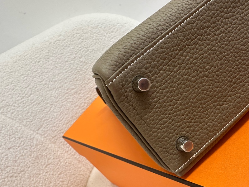 全新全套 Hermès Kelly25 大象灰 銀扣 Togo皮 W刻 24年12月購證-2