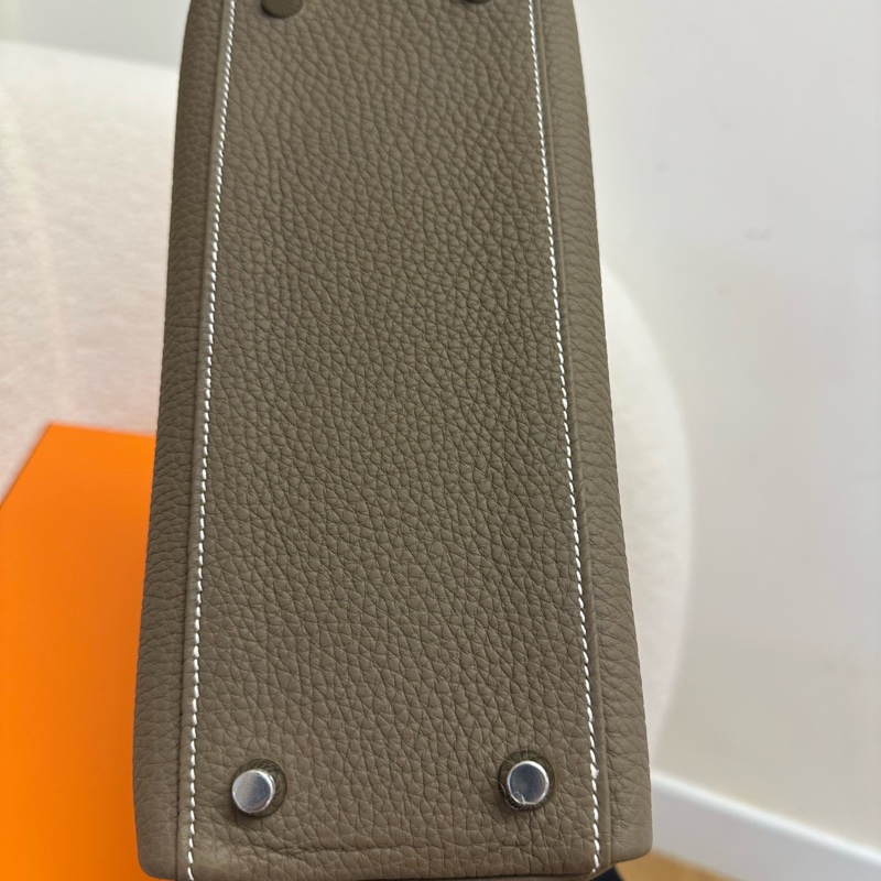 全新全套 Hermès Kelly25 大象灰 銀扣 Togo皮 W刻 24年12月購證-5
