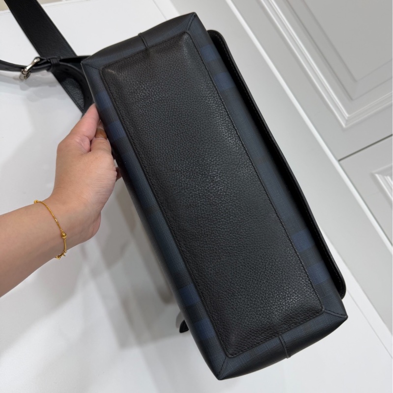 BURBERRY LONDON CHECK LOGO 格紋 郵差包 斜背包 側背包 肩背包-9