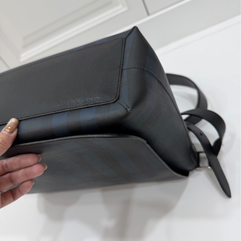 BURBERRY LONDON CHECK LOGO 格紋 郵差包 斜背包 側背包 肩背包-16