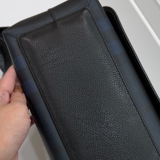 BURBERRY LONDON CHECK LOGO 格紋 郵差包 斜背包 側背包 肩背包-30