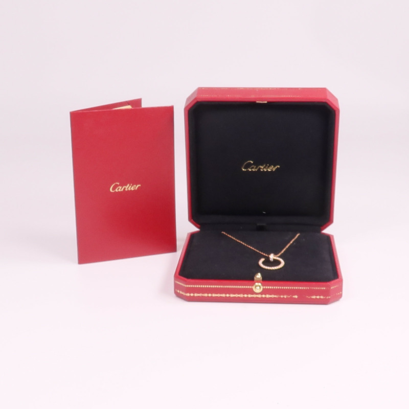 CARTIER 18K玫瑰金Juste Un Clou Necklace鑽石項鍊-7
