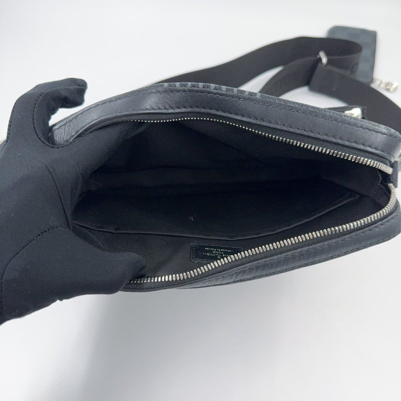 LV包包黑灰棋盤格帆布三合一斜背郵差包/N50017-7