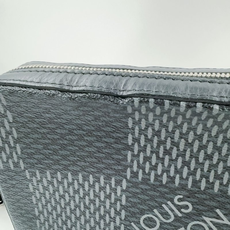 LV包包黑灰棋盤格帆布三合一斜背郵差包/N50017-15