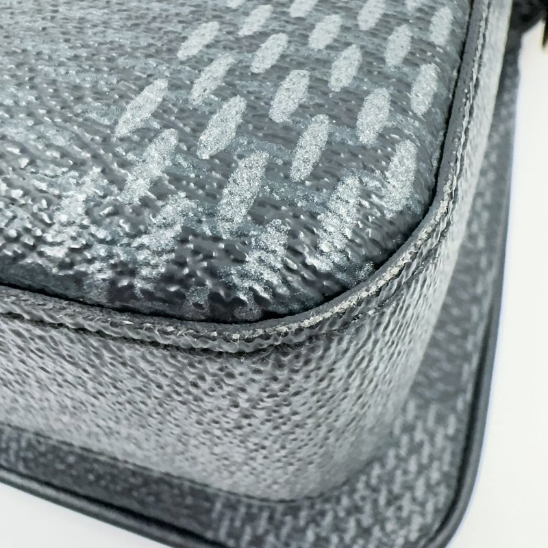 LV包包黑灰棋盤格帆布三合一斜背郵差包/N50017-18