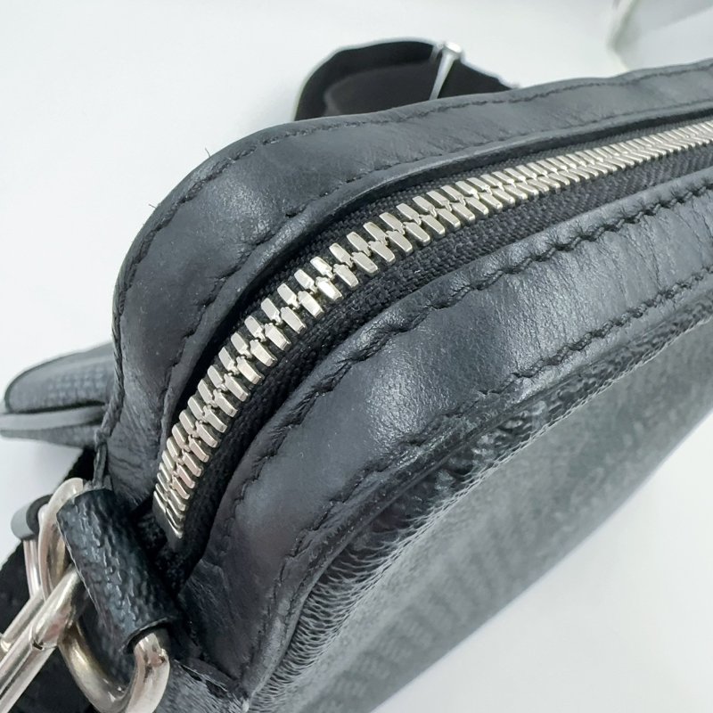 LV包包黑灰棋盤格帆布三合一斜背郵差包/N50017-20