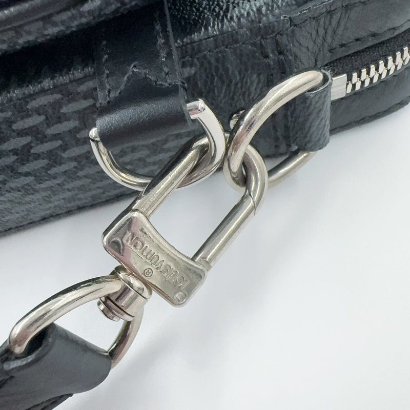 LV包包黑灰棋盤格帆布三合一斜背郵差包/N50017-21