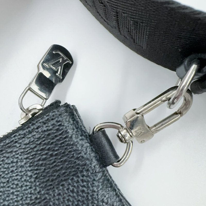 LV包包黑灰棋盤格帆布三合一斜背郵差包/N50017-22