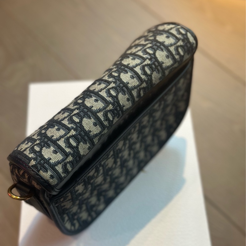 Dior Bobby 中型包款 (藍色 Oblique 緹花)-6