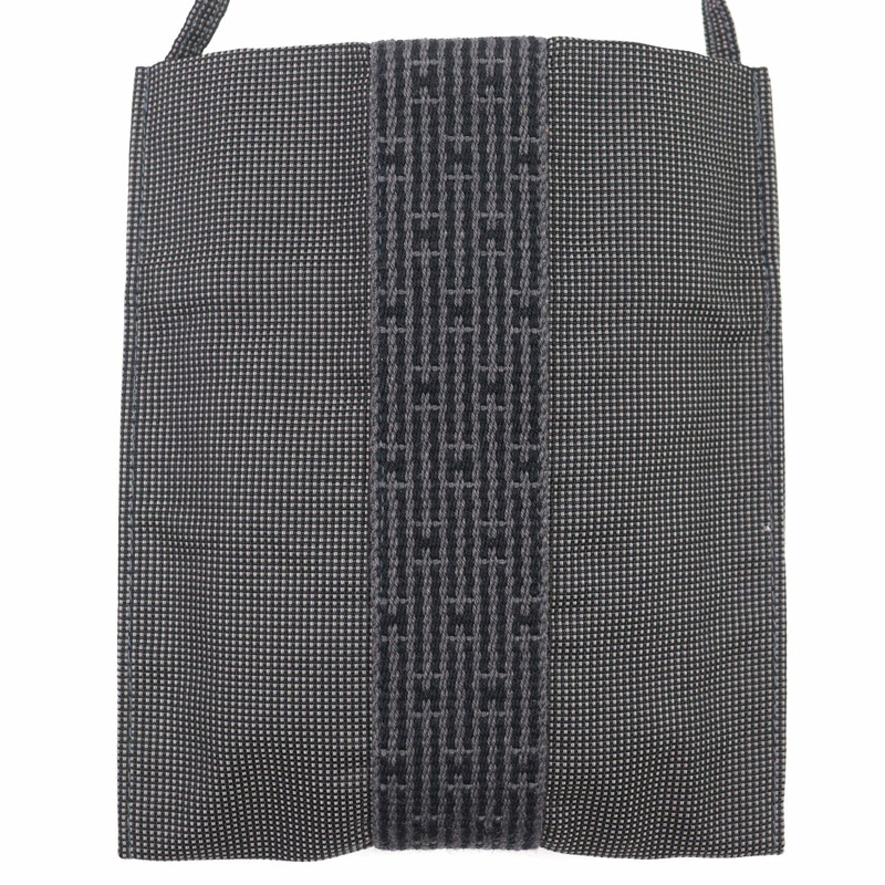 愛馬仕 Herline H Logo 帆布斜背包，灰色，法國製造，女款-0