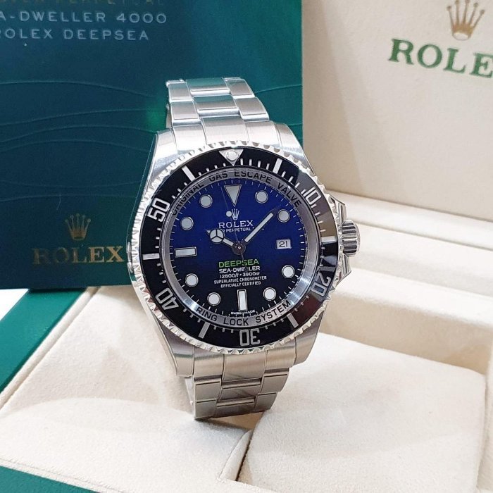 【大眾名錶】 ROLEX 勞力士 116660 DB Deepsea 漸層藍水鬼王 排氦氣閥 已貼膜 大眾名錶G209-3