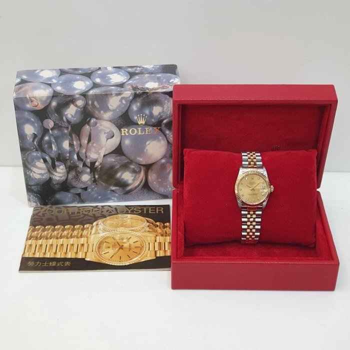 【大眾名錶】Rolex 勞力士 68273 Datejust 中型錶款 蠔式日誌 金色十鑽面盤 大眾名錶B1219-9