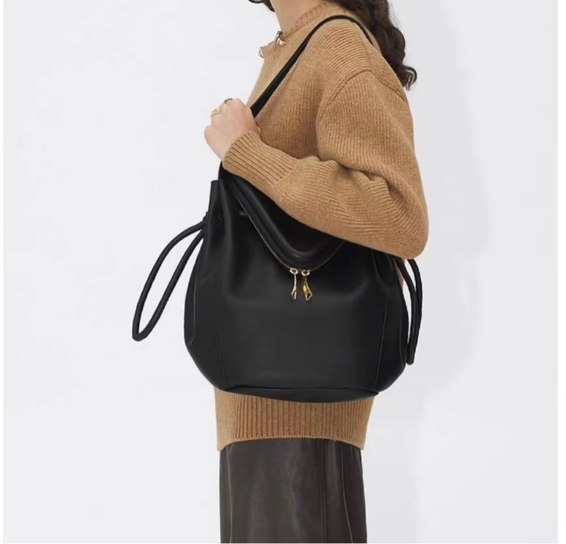 Bottega Veneta BV Beak 大號 全皮 咖啡 水桶包 斜背包 側背包 肩背包 手提包-3