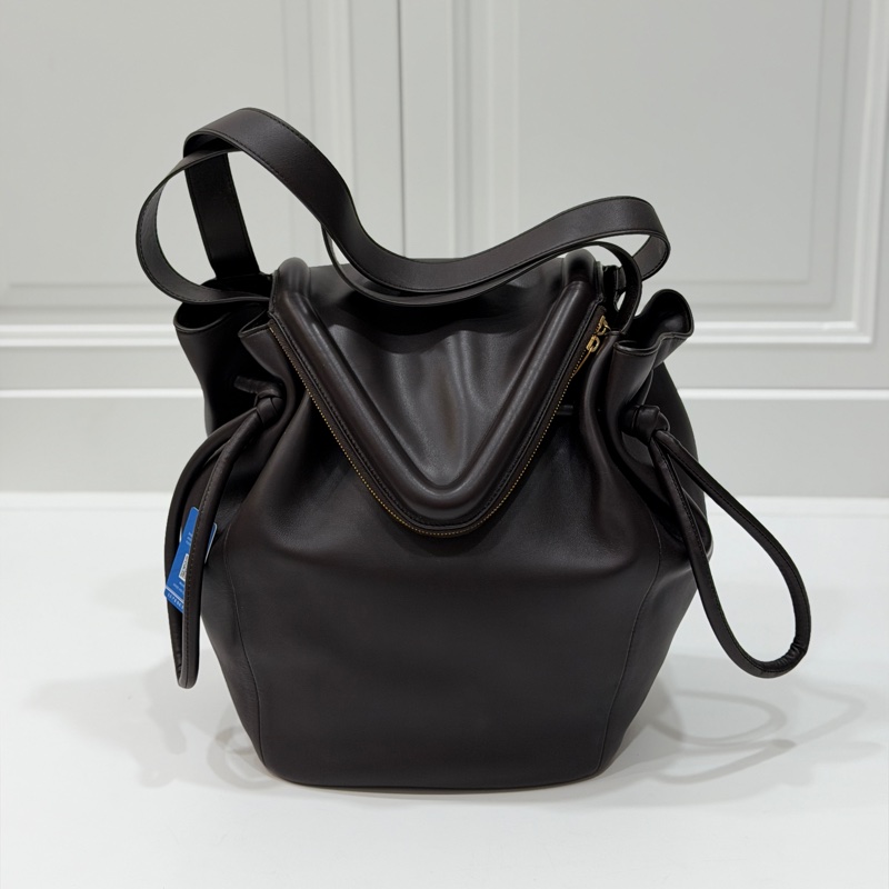 Bottega Veneta BV Beak 大號 全皮 咖啡 水桶包 斜背包 側背包 肩背包 手提包-7