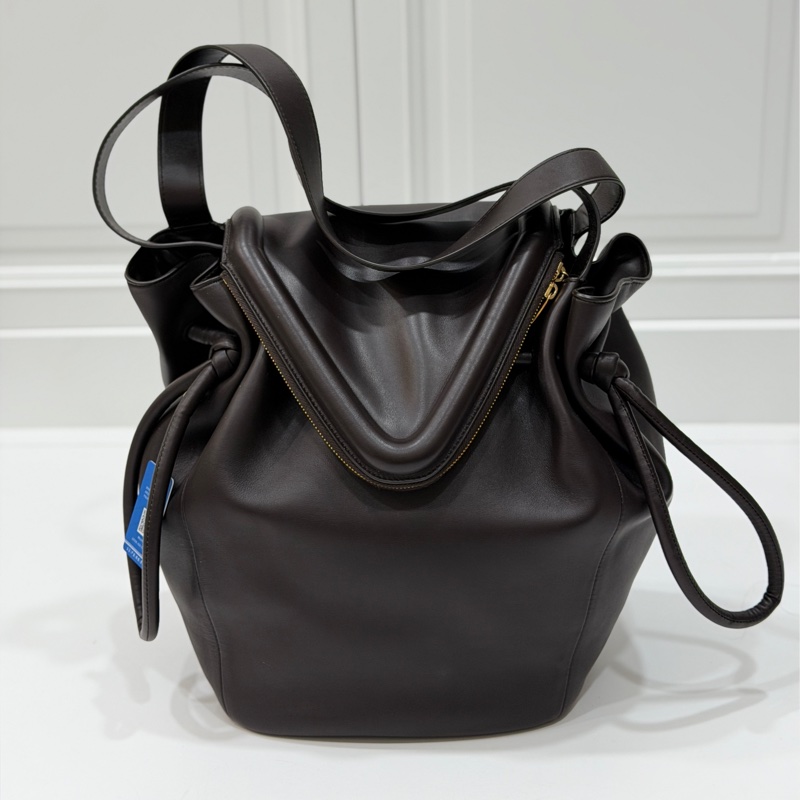 Bottega Veneta BV Beak 大號 全皮 咖啡 水桶包 斜背包 側背包 肩背包 手提包-8