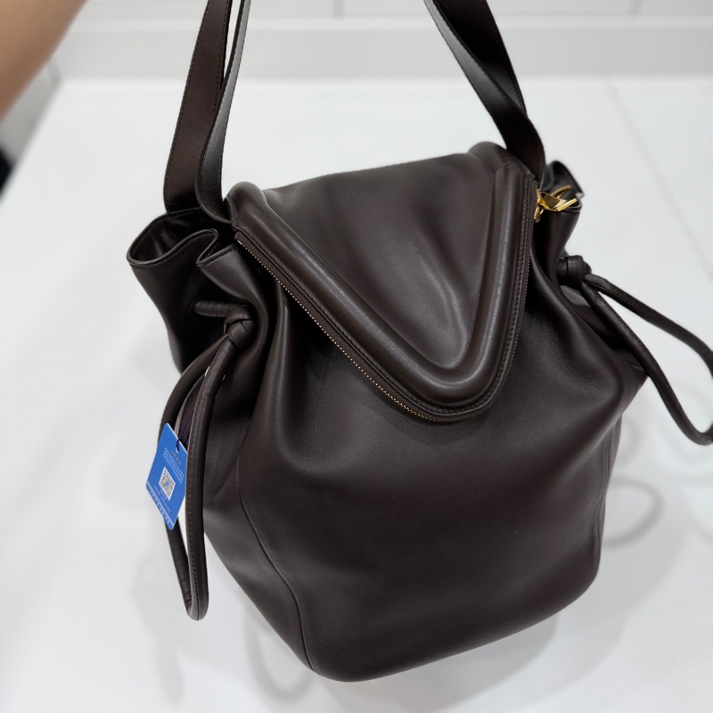 Bottega Veneta BV Beak 大號 全皮 咖啡 水桶包 斜背包 側背包 肩背包 手提包-25