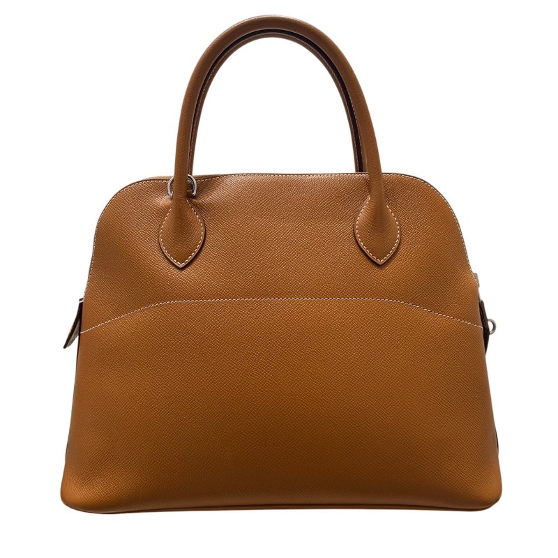 HERMES 愛馬仕 BOLIDE 31 EPSOM皮革 金棕色 銀扣-1