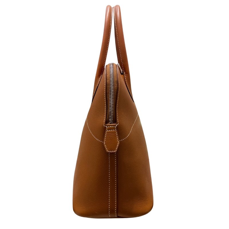 HERMES 愛馬仕 BOLIDE 31 EPSOM皮革 金棕色 銀扣-2