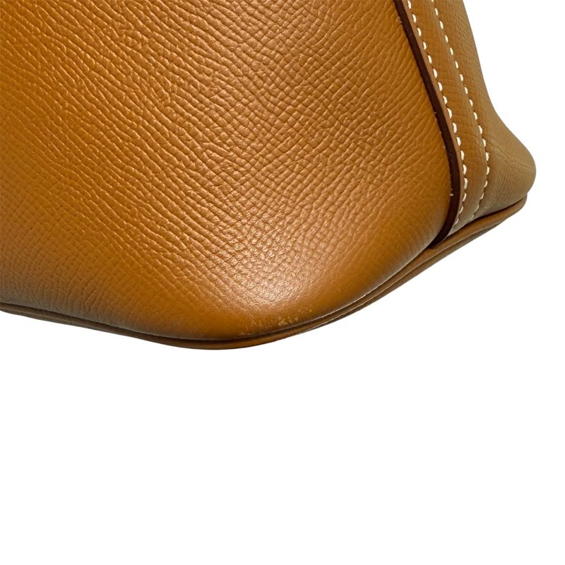 HERMES 愛馬仕 BOLIDE 31 EPSOM皮革 金棕色 銀扣-6