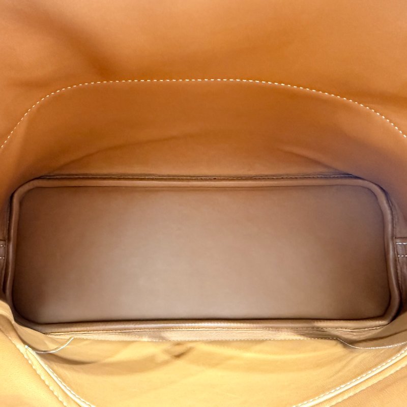 HERMES 愛馬仕 BOLIDE 31 EPSOM皮革 金棕色 銀扣-9