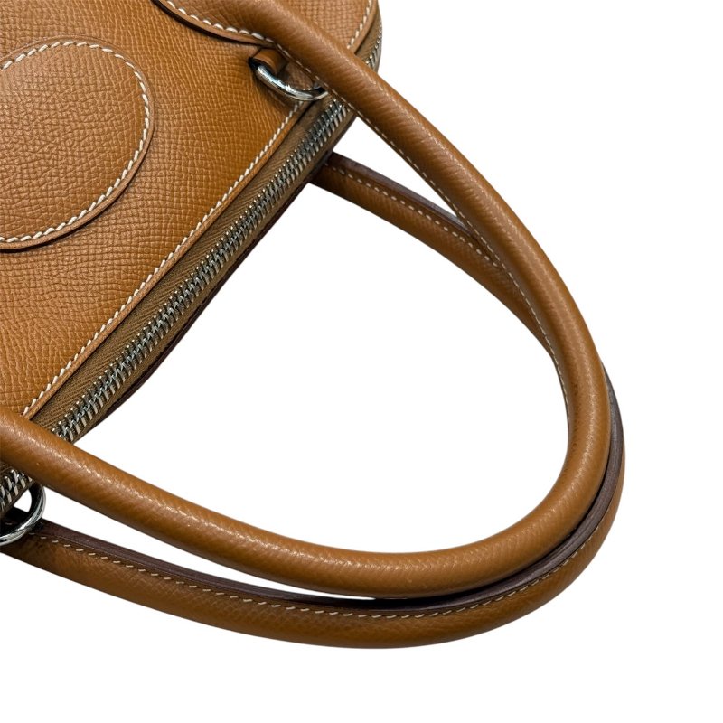 HERMES 愛馬仕 BOLIDE 31 EPSOM皮革 金棕色 銀扣-11