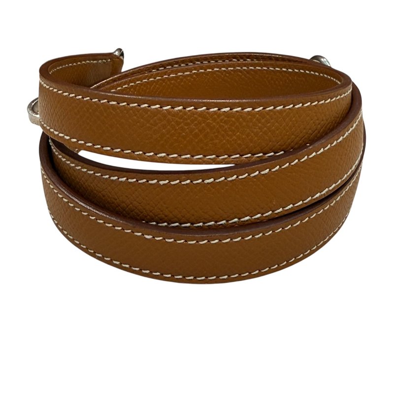 HERMES 愛馬仕 BOLIDE 31 EPSOM皮革 金棕色 銀扣-13