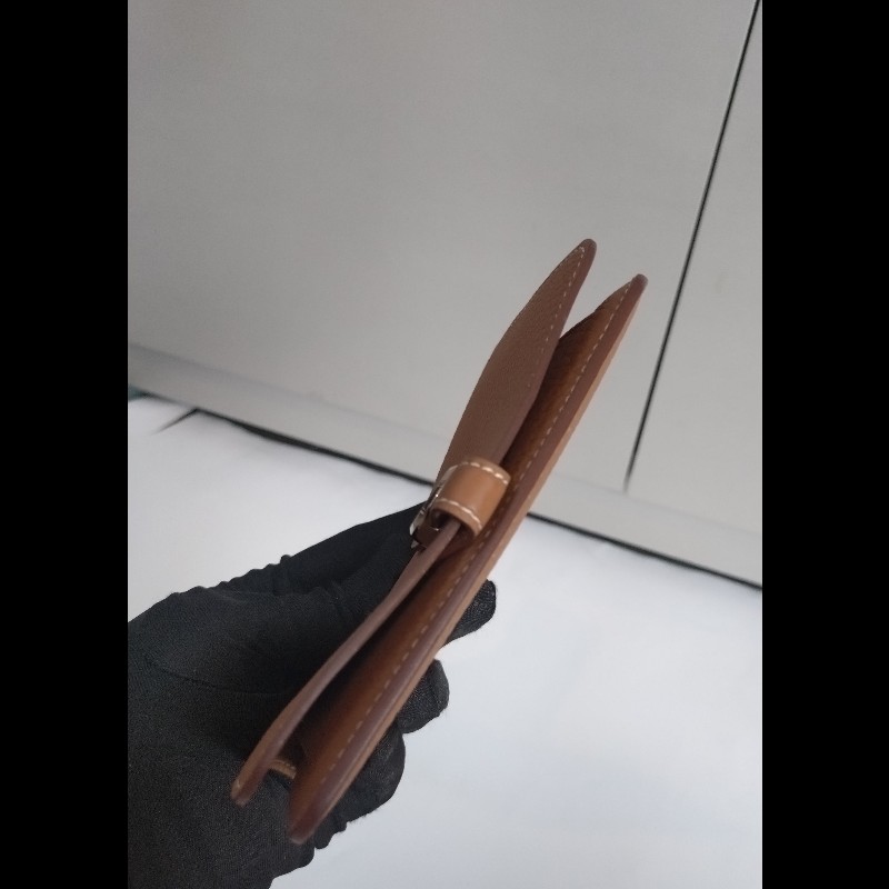 Hermes 銀釦金棕皮中夾 Dogon-7