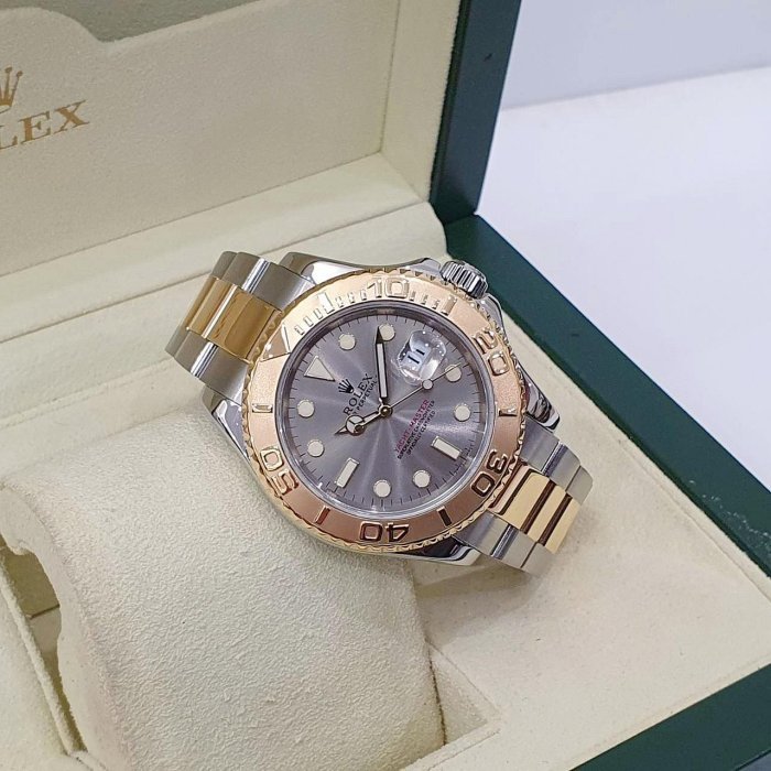 【大眾名錶】ROLEX 勞力士 16623 Yacht-Master 遊艇名仕 18K半金 灰色面盤 大眾名錶G122-4