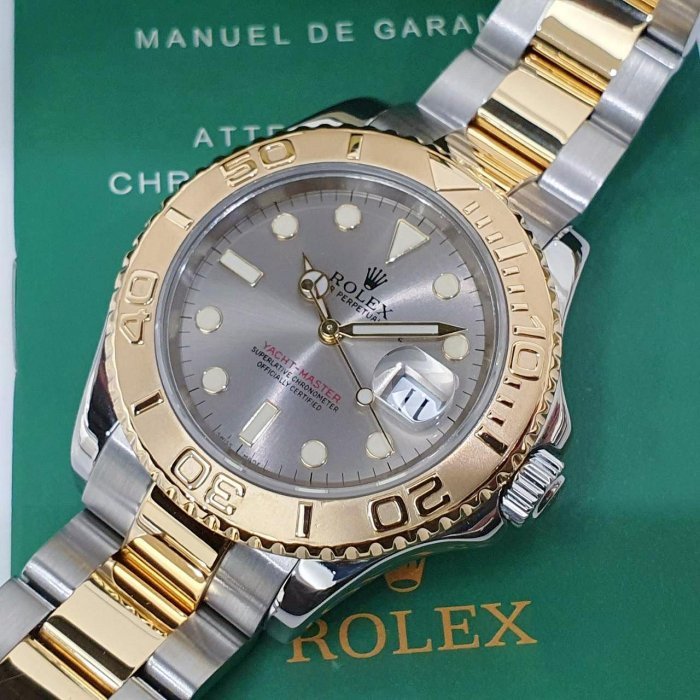 【大眾名錶】ROLEX 勞力士 16623 Yacht-Master 遊艇名仕 18K半金 灰色面盤 大眾名錶G122-8