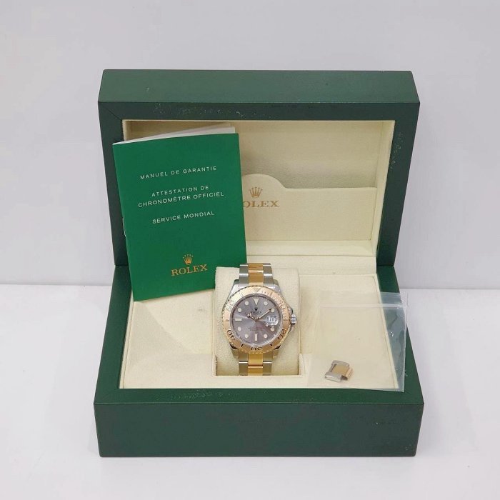 【大眾名錶】ROLEX 勞力士 16623 Yacht-Master 遊艇名仕 18K半金 灰色面盤 大眾名錶G122-9