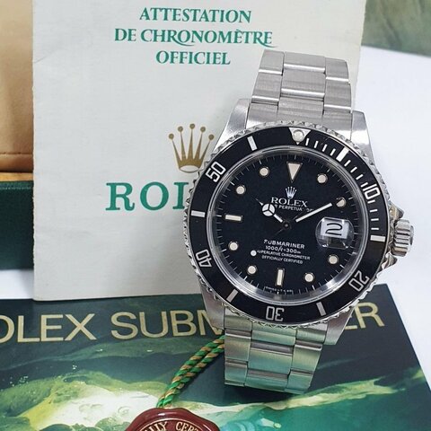 【大眾名錶】ROLEX勞力士 16610 Submariner 潛航者市場罕見 蜘蛛網T25面盤 經典鋁圈 黑水鬼 大眾名錶B051