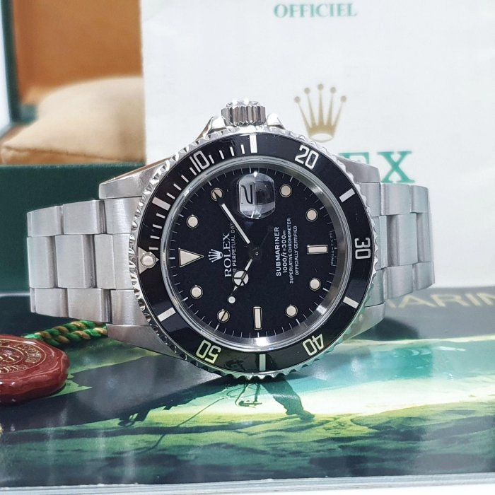 【大眾名錶】ROLEX勞力士 16610 Submariner 潛航者市場罕見 蜘蛛網T25面盤 經典鋁圈 黑水鬼 大眾名錶B051-1