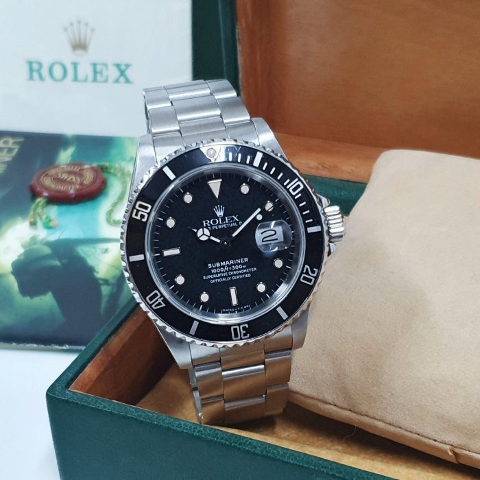 【大眾名錶】ROLEX勞力士 16610 Submariner 潛航者市場罕見 蜘蛛網T25面盤 經典鋁圈 黑水鬼 大眾名錶B051-2