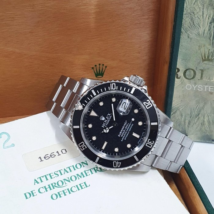 【大眾名錶】ROLEX勞力士 16610 Submariner 潛航者市場罕見 蜘蛛網T25面盤 經典鋁圈 黑水鬼 大眾名錶B051-3
