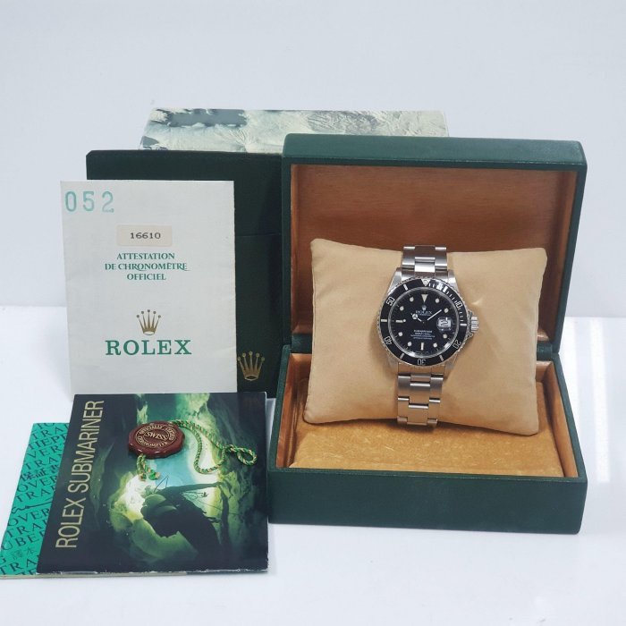 【大眾名錶】ROLEX勞力士 16610 Submariner 潛航者市場罕見 蜘蛛網T25面盤 經典鋁圈 黑水鬼 大眾名錶B051-8
