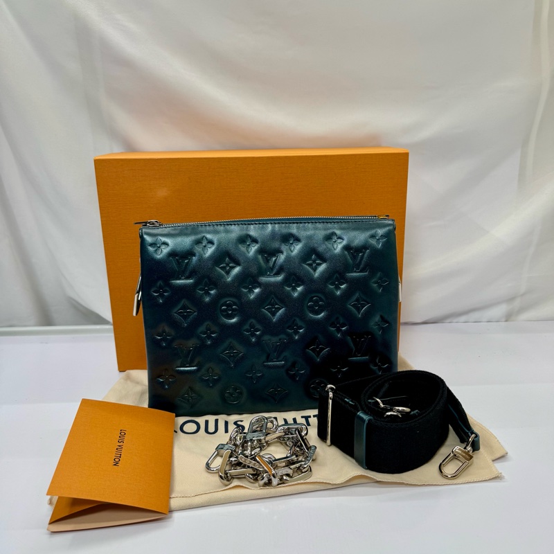 路易威登 LOUIS VUITTON Bubblegram 小羊皮壓紋肩背包 (附2款背袋) Coussin PM M21535 RFID晶片-2