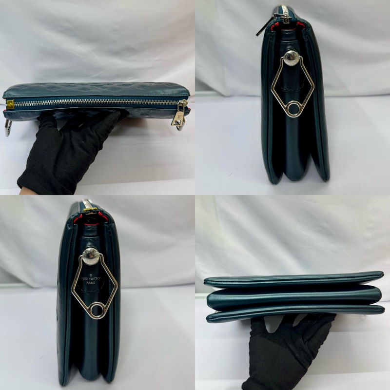 路易威登 LOUIS VUITTON Bubblegram 小羊皮壓紋肩背包 (附2款背袋) Coussin PM M21535 RFID晶片-3