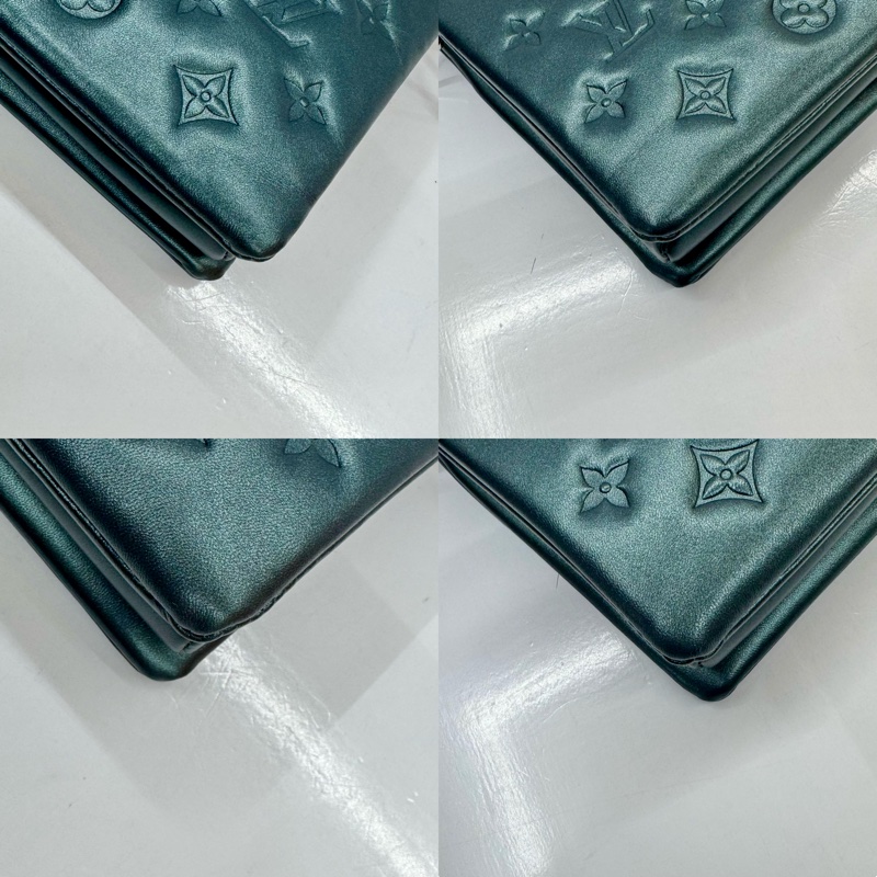 路易威登 LOUIS VUITTON Bubblegram 小羊皮壓紋肩背包 (附2款背袋) Coussin PM M21535 RFID晶片-4