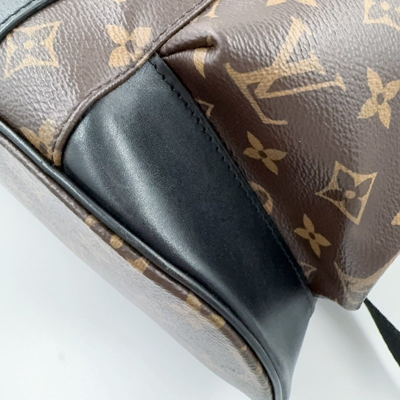 LV原花拼黑牛皮銀釦Christopher MM下蓋式後背包 M43735-13