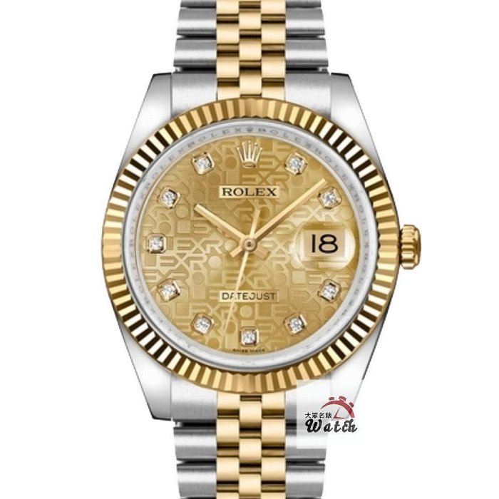 【大眾名錶】ROLEX 勞力士 116233 Datejust 蠔式日誌 金十鑽紀念面 新包台 大眾名錶B1198-0