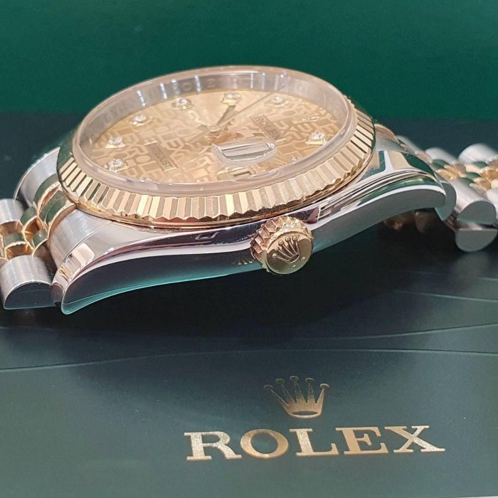 【大眾名錶】ROLEX 勞力士 116233 Datejust 蠔式日誌 金十鑽紀念面 新包台 大眾名錶B1198-7