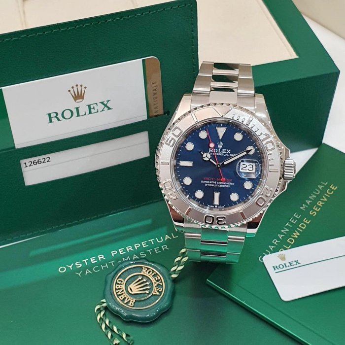 【大眾名錶】 ROLEX勞力士 Yacht-Master 126622 遊艇名仕 藍面紅針 2020 大眾名錶B1207-1