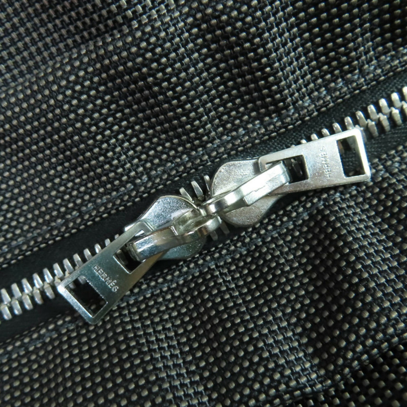 愛馬仕 Herline MM 帆布手提包/手提包,帶掛鎖和鑰匙,灰色,法國製造,女士款。-9