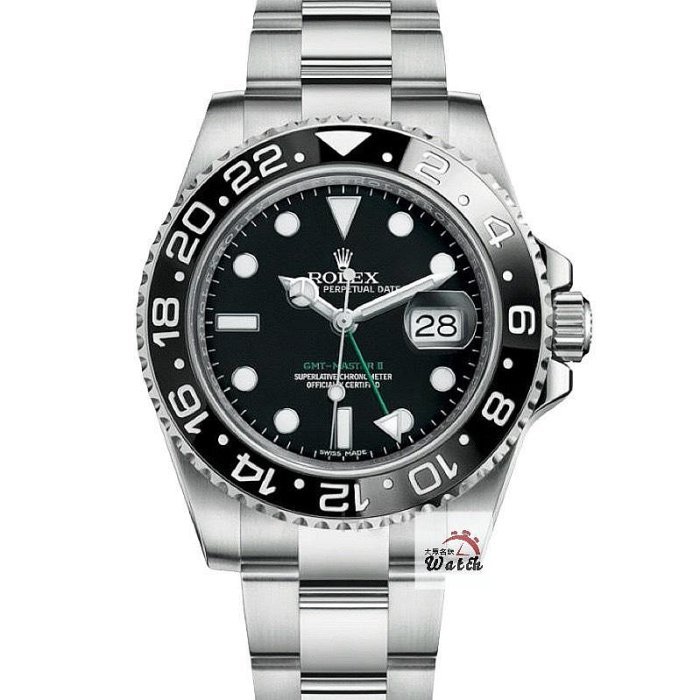 【大眾名錶】ROLEX勞力士 116710LN GMT-Masterll 黑面綠針 2016/02 大眾名錶G205-0
