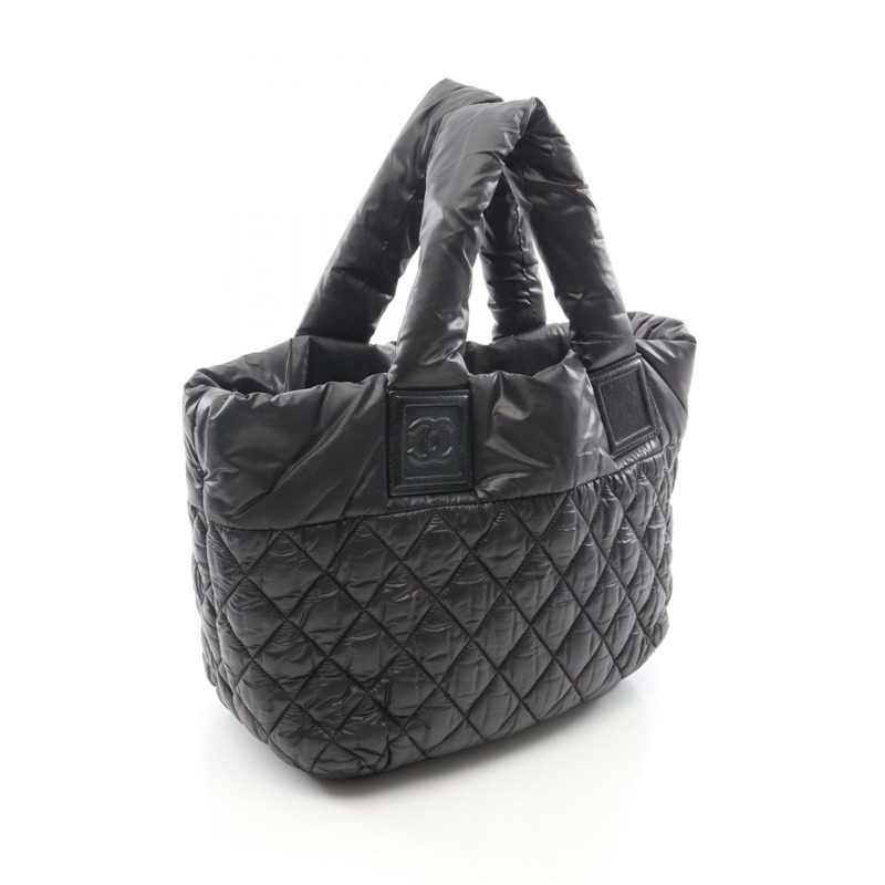 香奈兒 Coco Cocoon 小號雙面手提包 A48610 尼龍皮革 黑色 波爾多紅-1