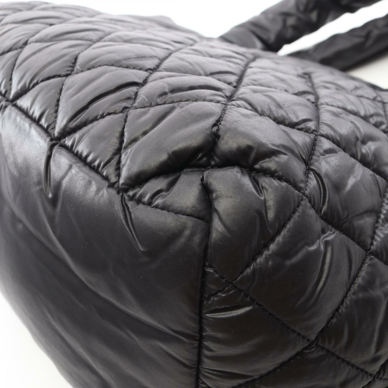 香奈兒 Coco Cocoon 小號雙面手提包 A48610 尼龍皮革 黑色 波爾多紅-6