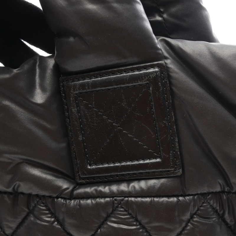 香奈兒 Coco Cocoon 小號雙面手提包 A48610 尼龍皮革 黑色 波爾多紅-8