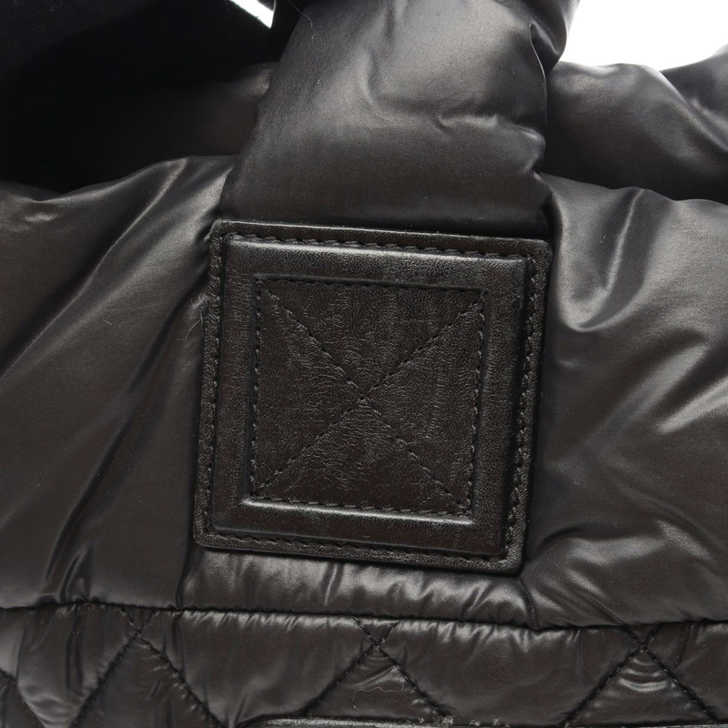 香奈兒 Coco Cocoon 小號雙面手提包 A48610 尼龍皮革 黑色 波爾多紅-9