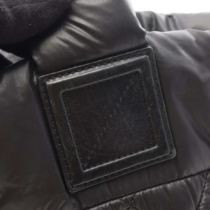 香奈兒 Coco Cocoon 小號雙面手提包 A48610 尼龍皮革 黑色 波爾多紅-10